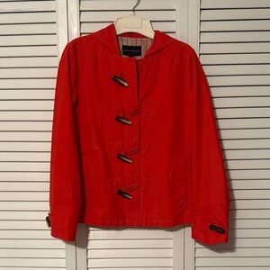 Banana Republic Red Women's Utility Jacket Hoodie Small